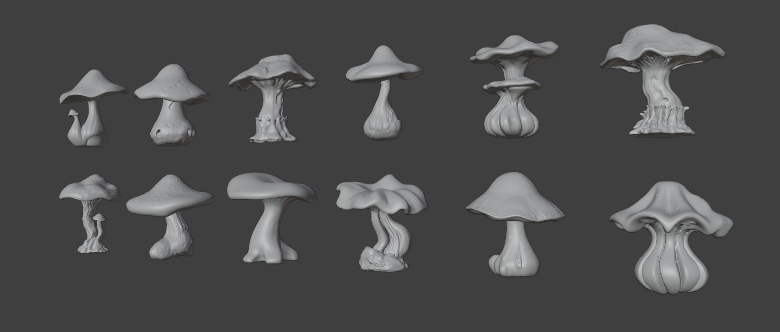 Purple Mushroom Megapack 3D print model_10