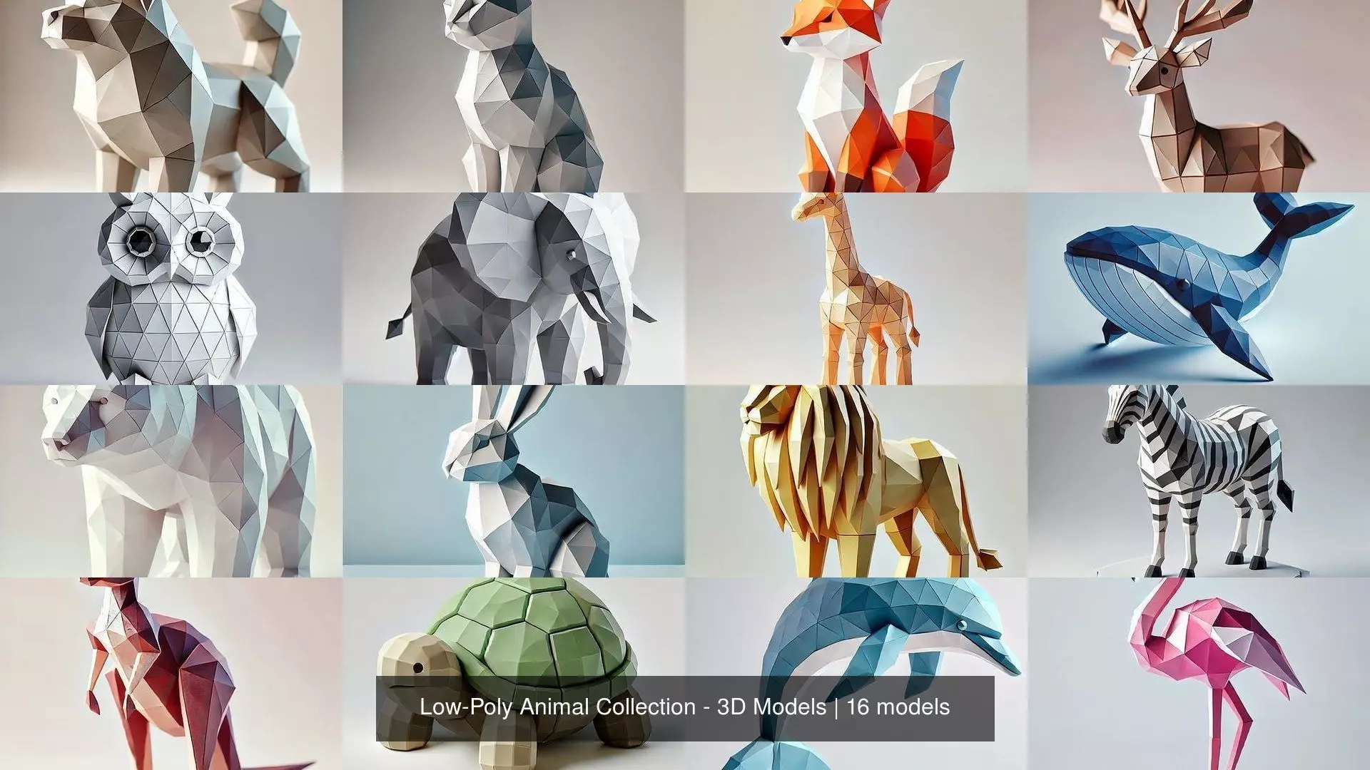 Low-Poly Animal Collection - 3D Models _0