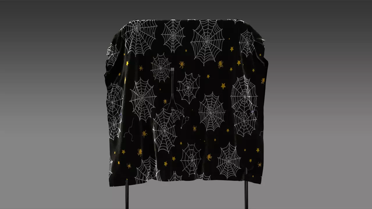 fabric pattern velvet strech Low-poly 3D model