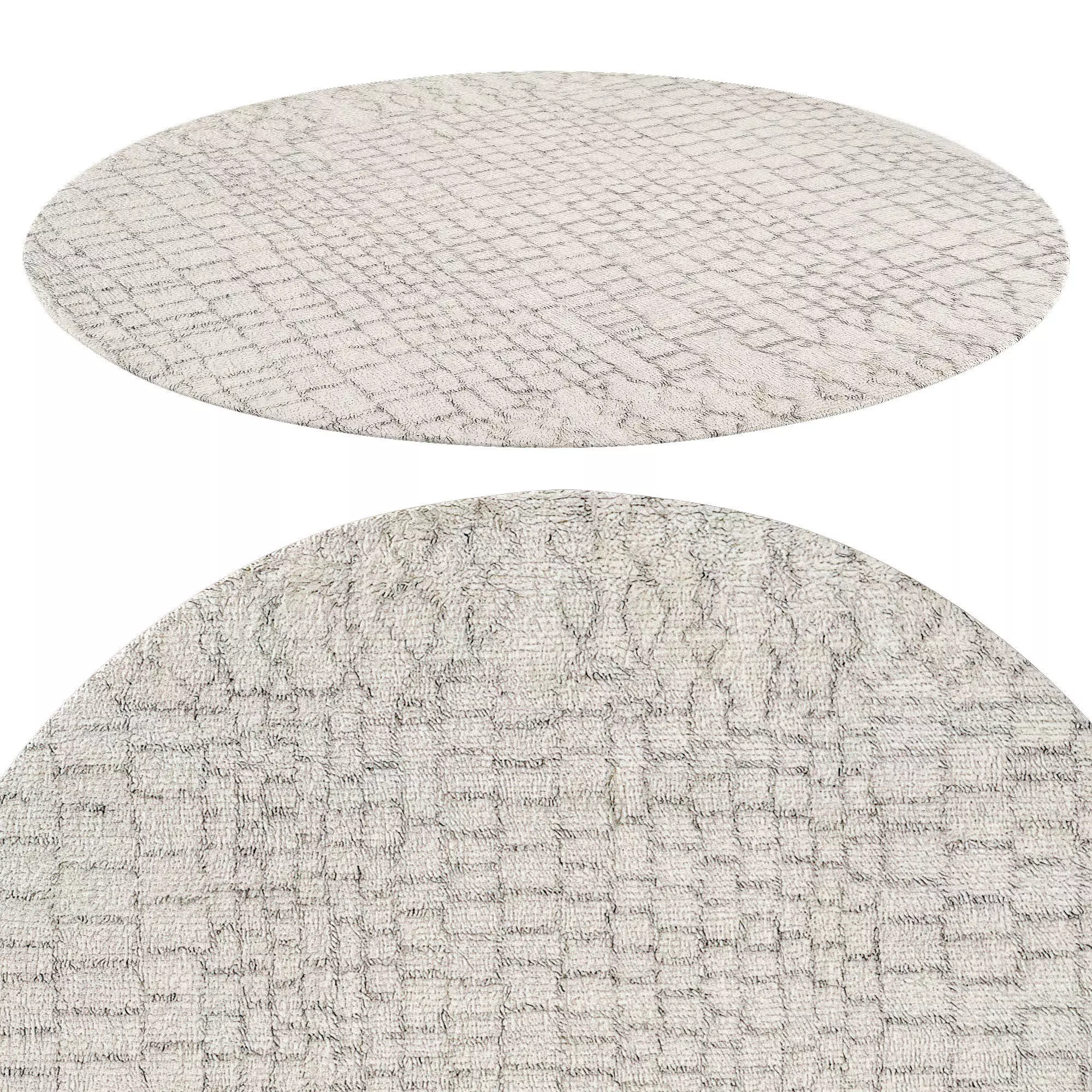 Bakar Wool Rug Round 3D model_0