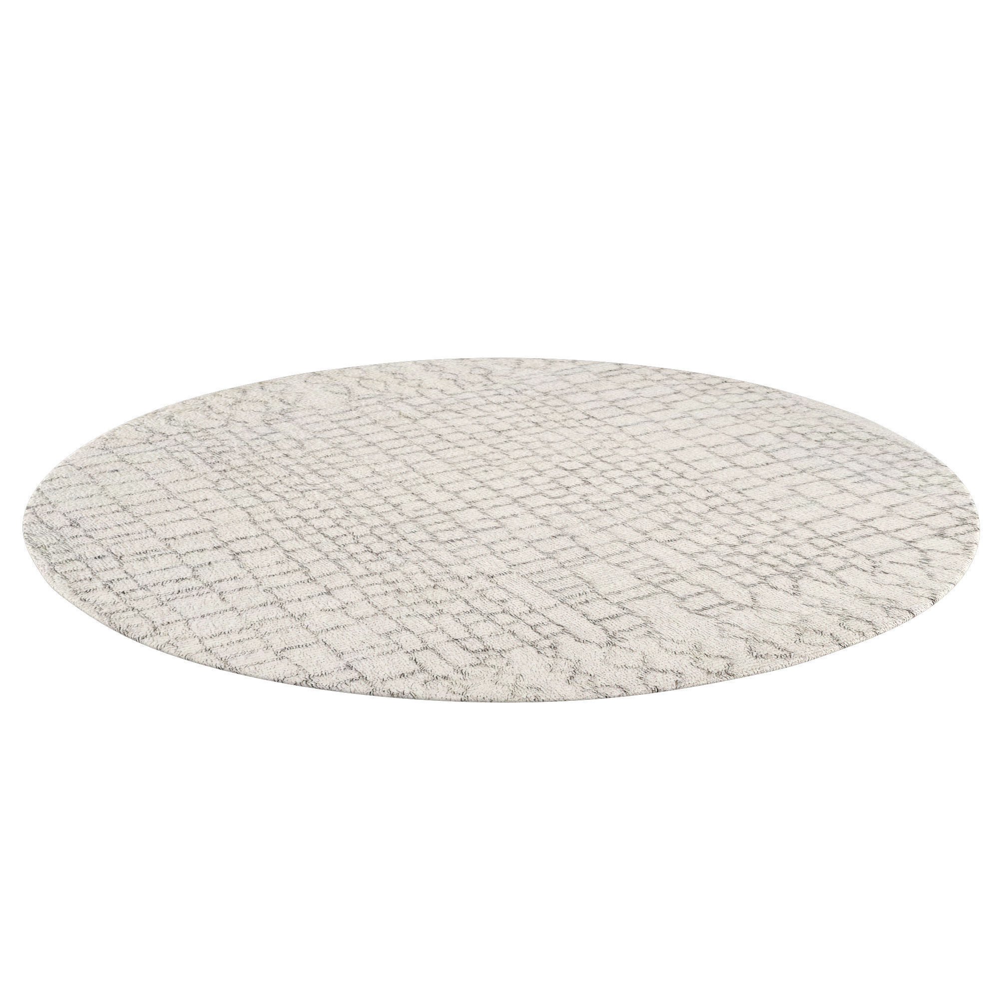Bakar Wool Rug Round 3D model_2