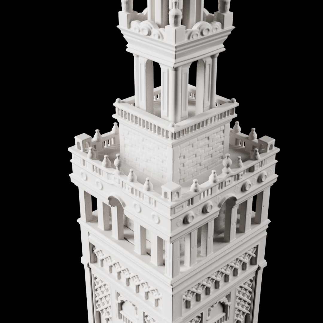Giralda de Sevilla - Giralda Tower - 3D print ready 3D print model_3