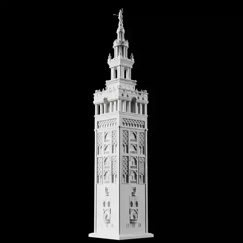 Giralda de Sevilla - Giralda Tower - 3D print ready