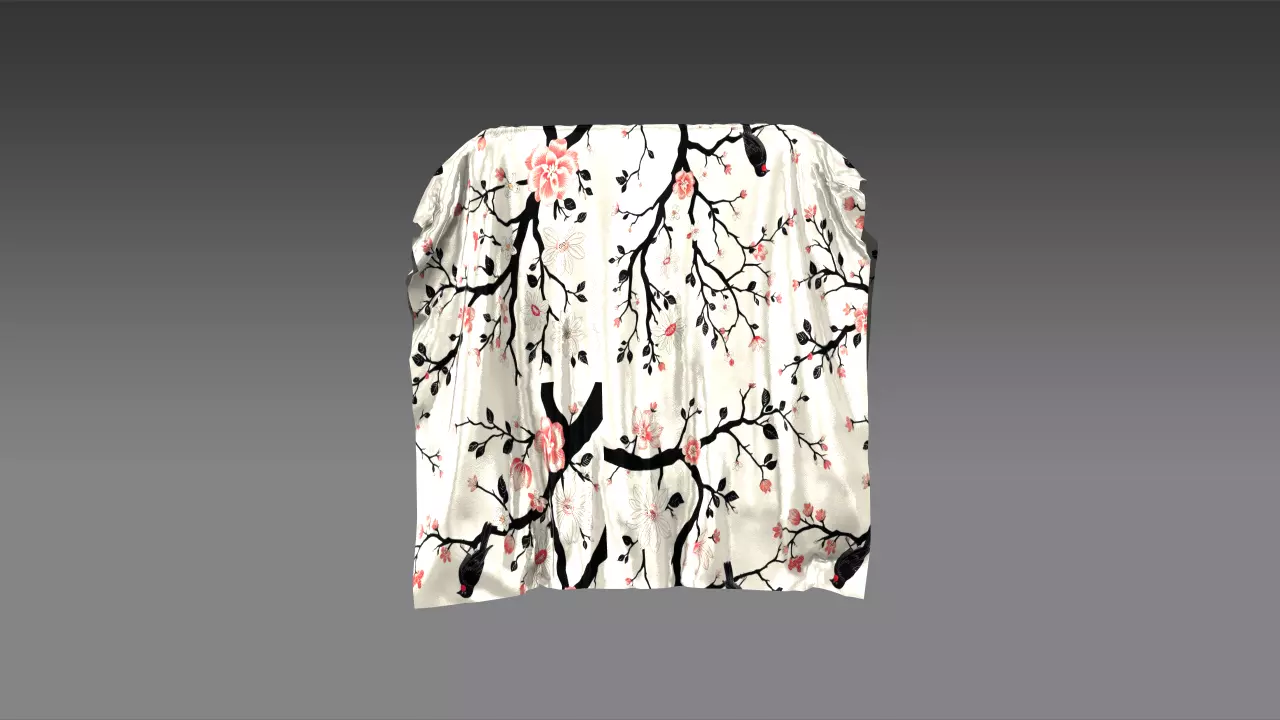 4fab cotton satin silk normal Low-poly 3D model