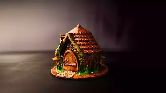 3D PRINTABLE CUTE DECORATIVE HOUSE