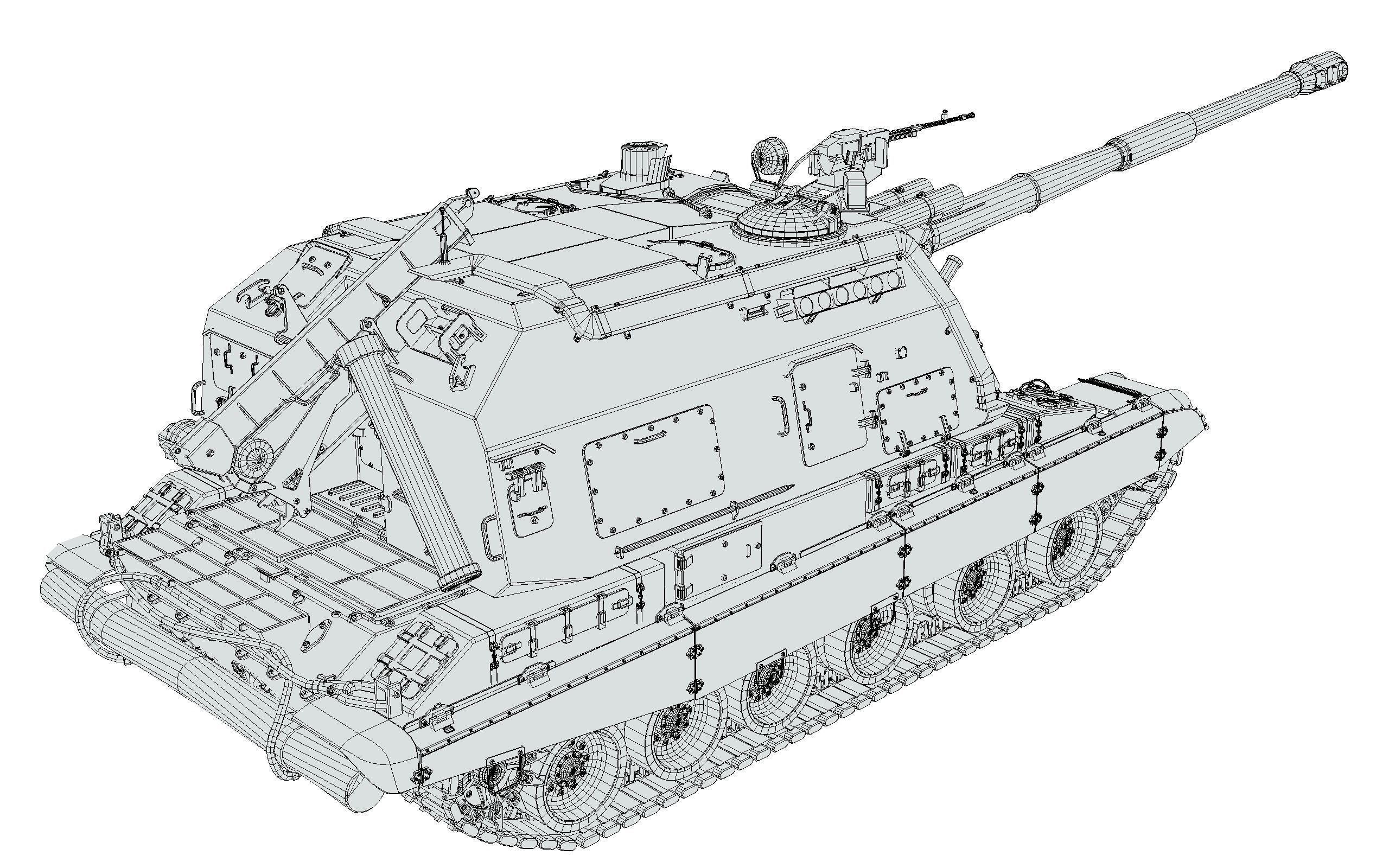 3D model Russian Self Propelled Howitzer 2S19 Msta-S USSR Military VR ...