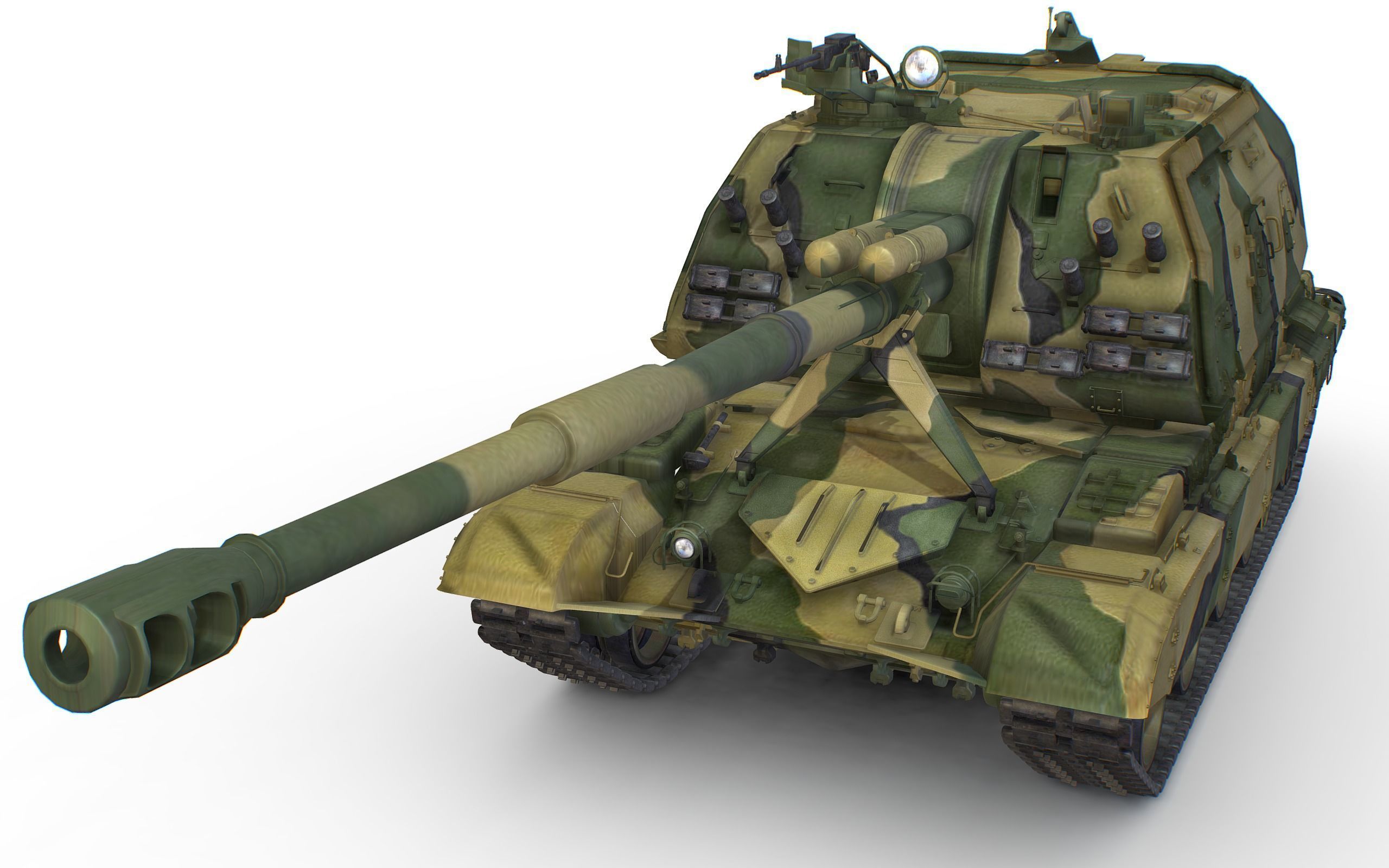 3D model Russian Self Propelled Howitzer 2S19 Msta-S USSR Military VR ...