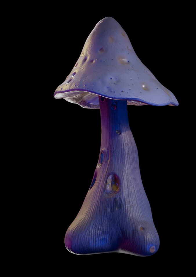 Golden Mushrooms Megapack 3D print model_22