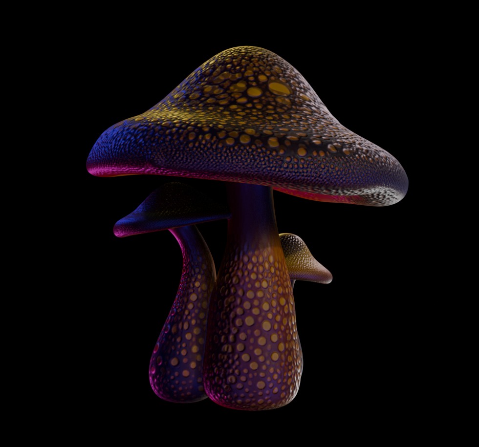 Golden Mushrooms Megapack 3D print model_20