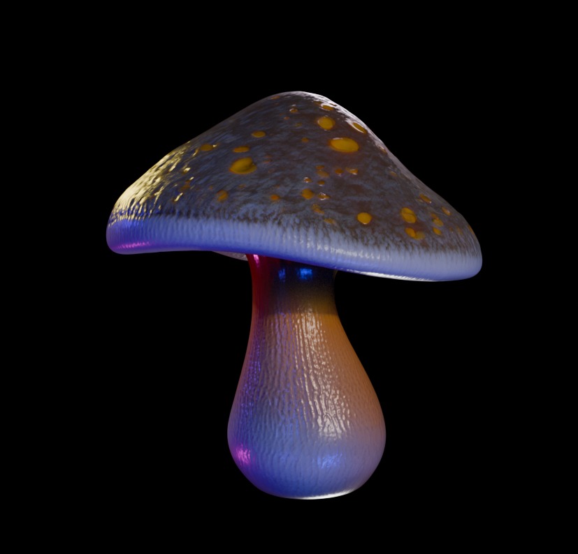 Golden Mushrooms Megapack 3D print model_16