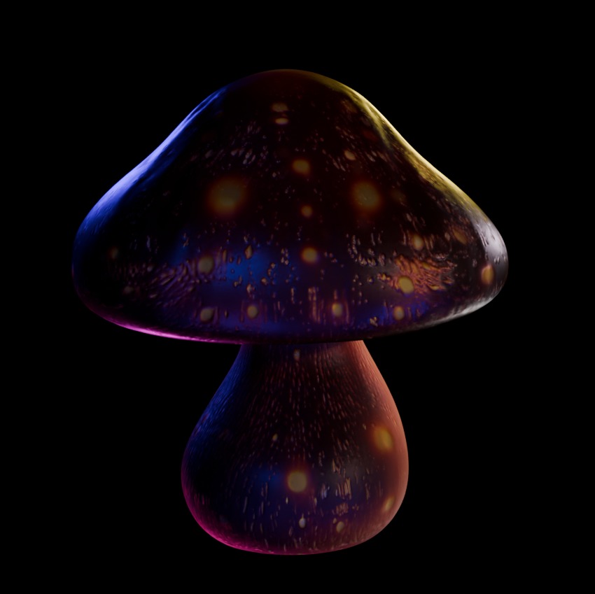 Golden Mushrooms Megapack 3D print model_13