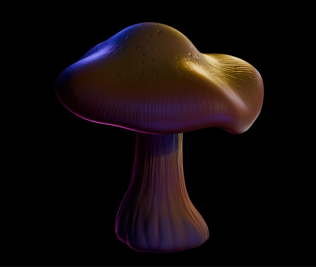 Golden Mushrooms Megapack 3D print model_18