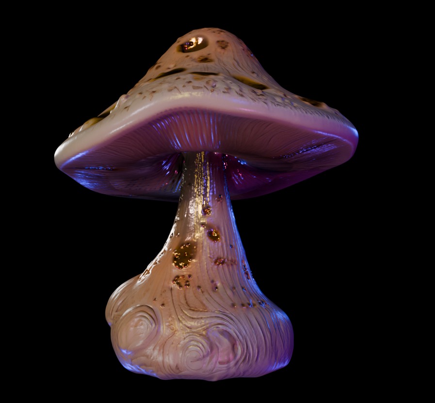 Golden Mushrooms Megapack 3D print model_24