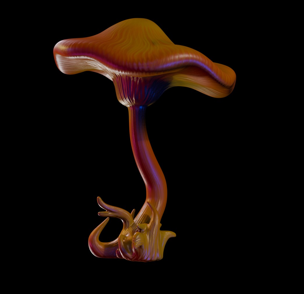 Golden Mushrooms Megapack 3D print model_23