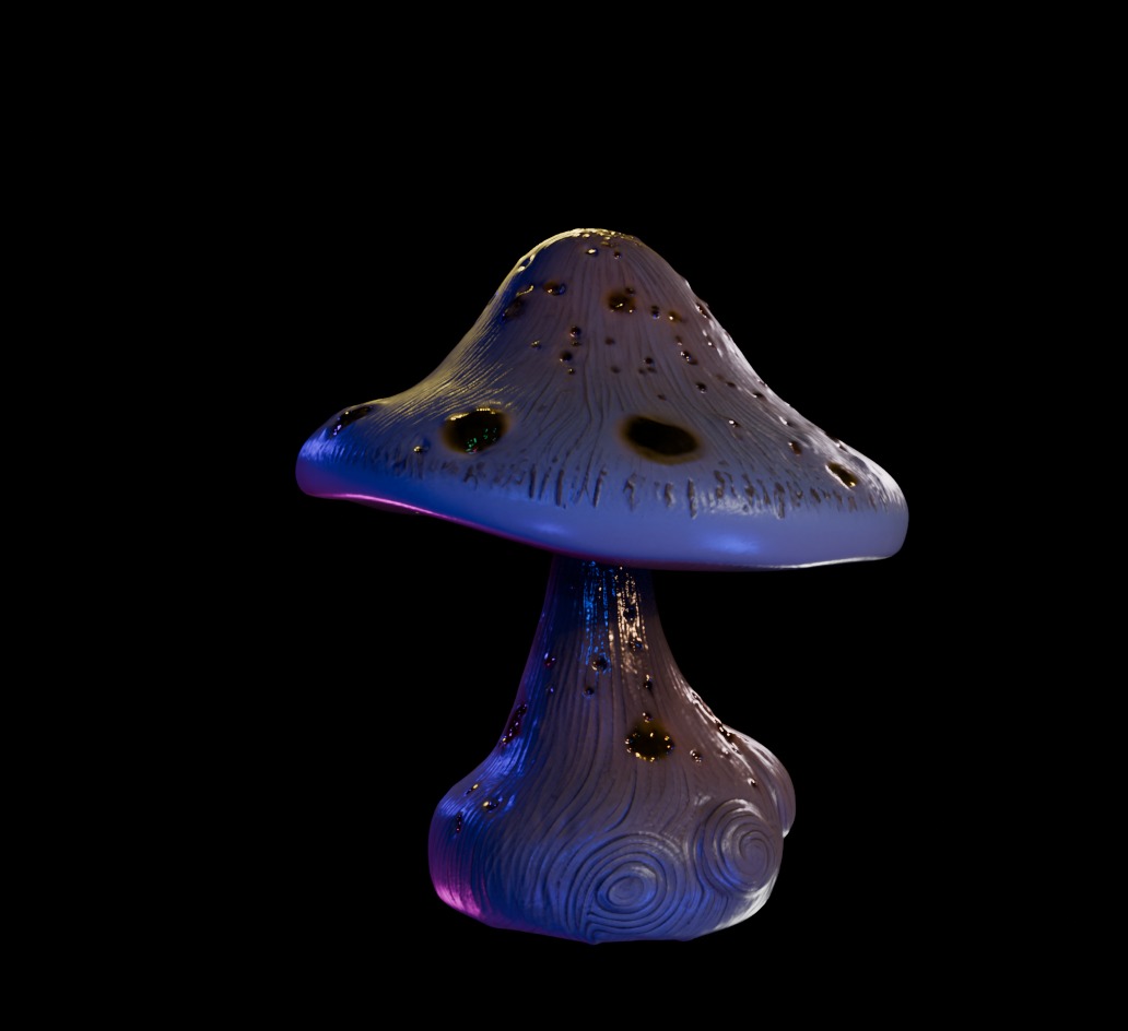 Golden Mushrooms Megapack 3D print model_14