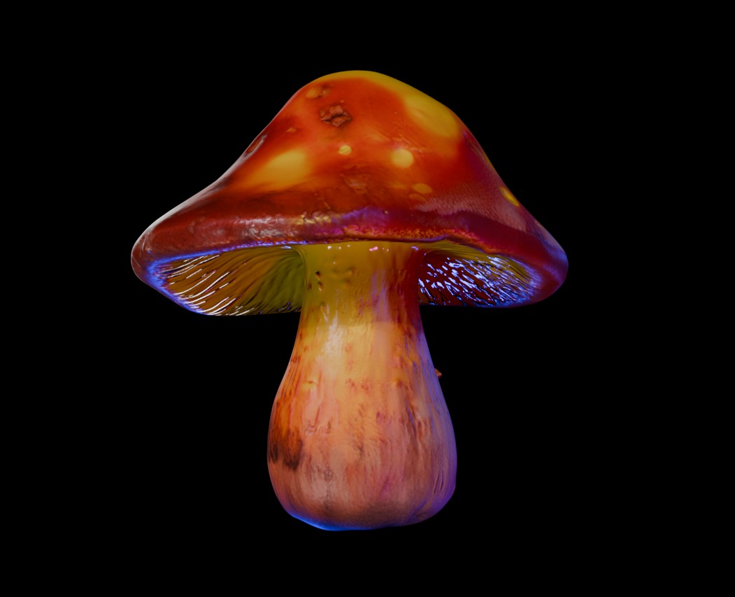 Golden Mushrooms Megapack 3D print model_1