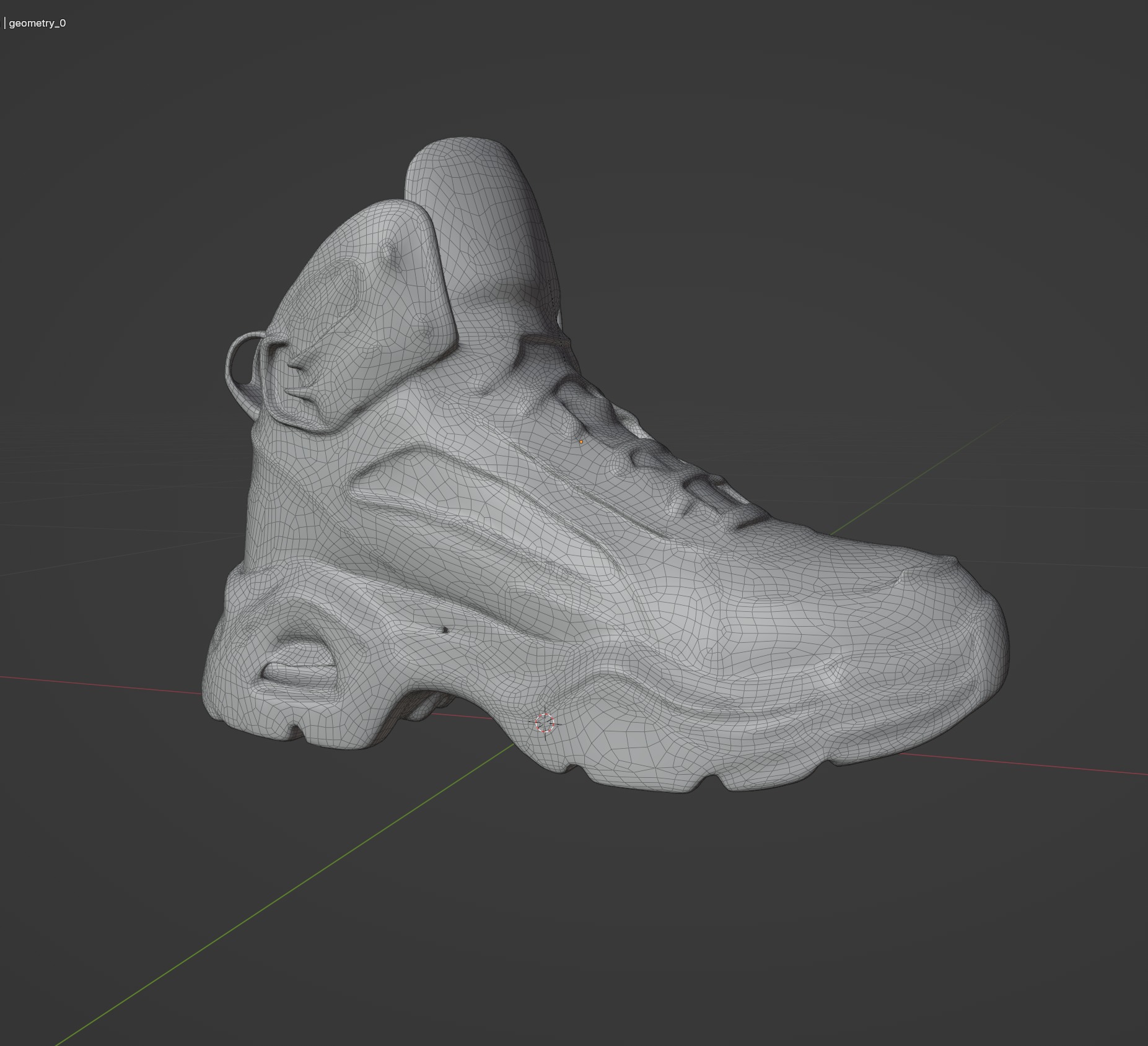 Futuristic Sneakers Low-poly 3D model_4