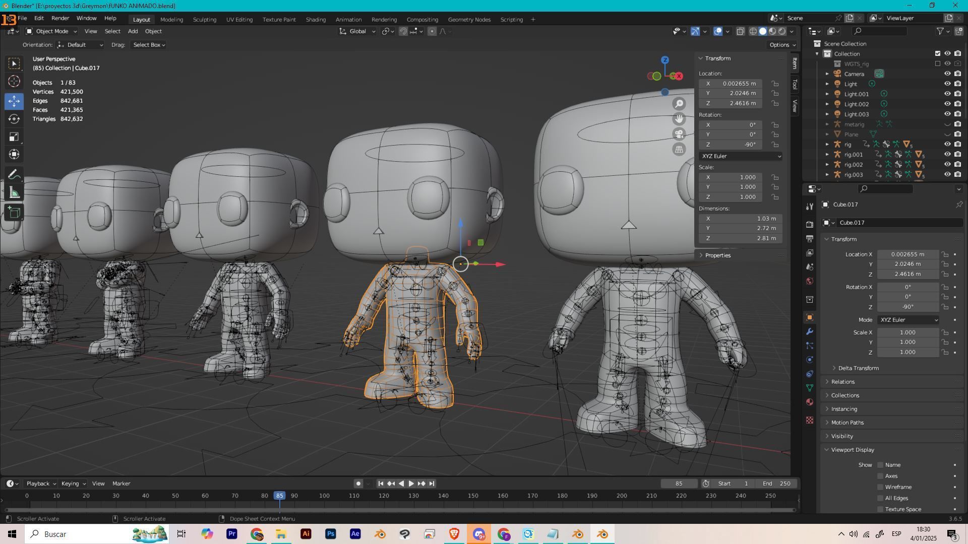 Funko Animate Low-poly 3D model_4