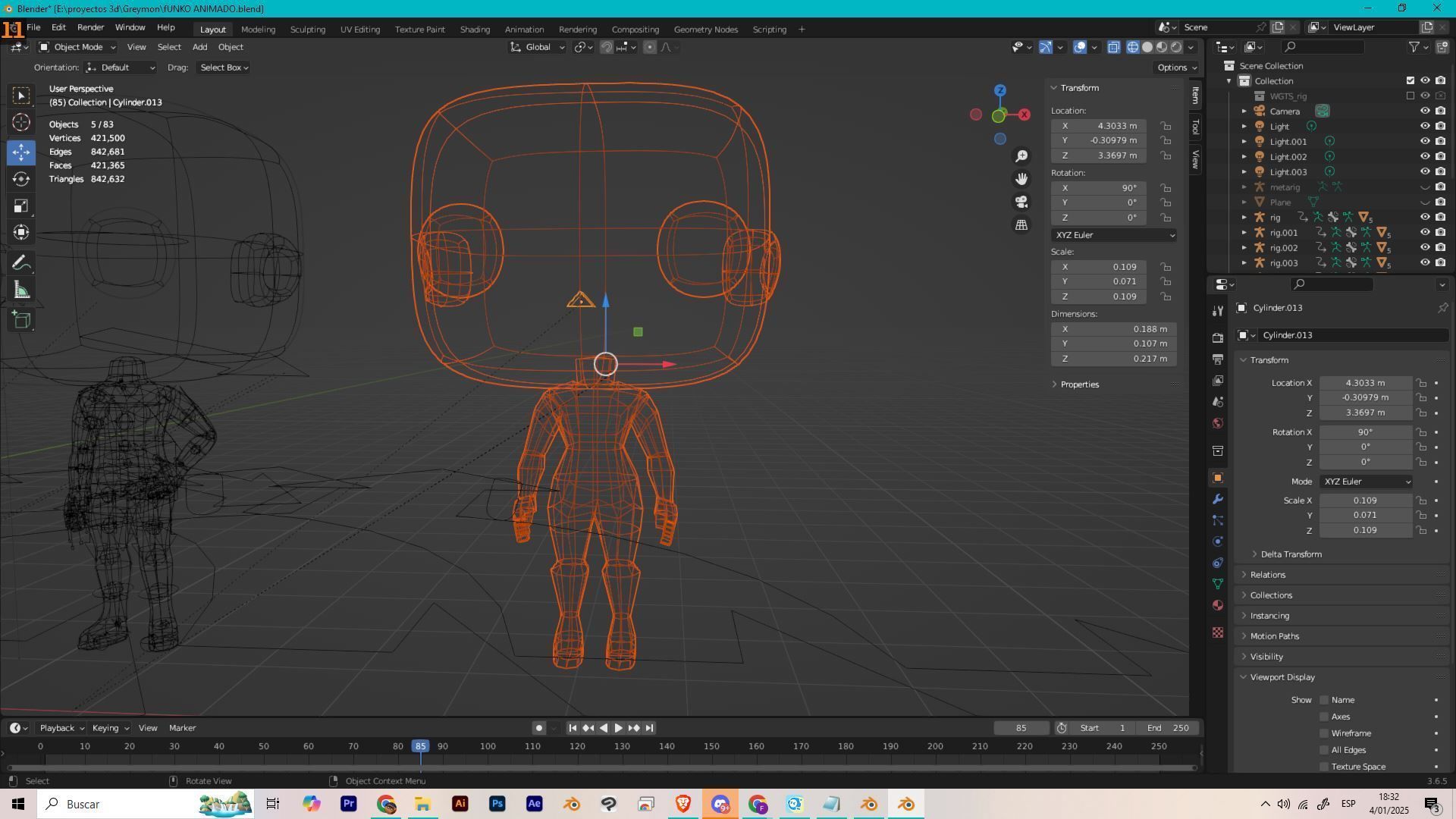 Funko Animate Low-poly 3D model_5