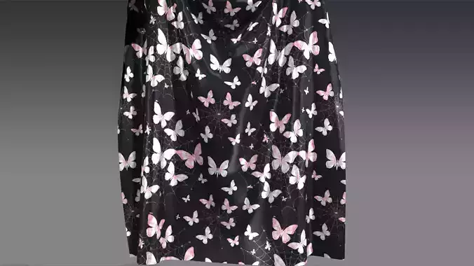 fab8 silk satin cotton normal map fabric pattern Low-poly 3D model