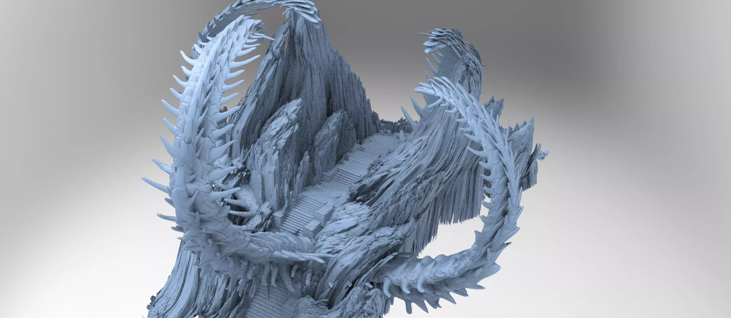 Japanese Genma mountains 2 3D model_0