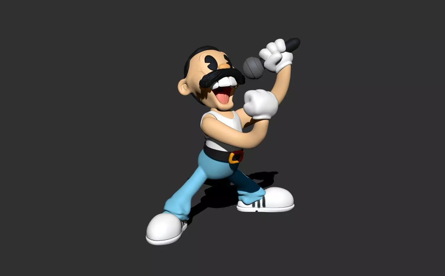 freddie mercury rubber hose 3D print model_0