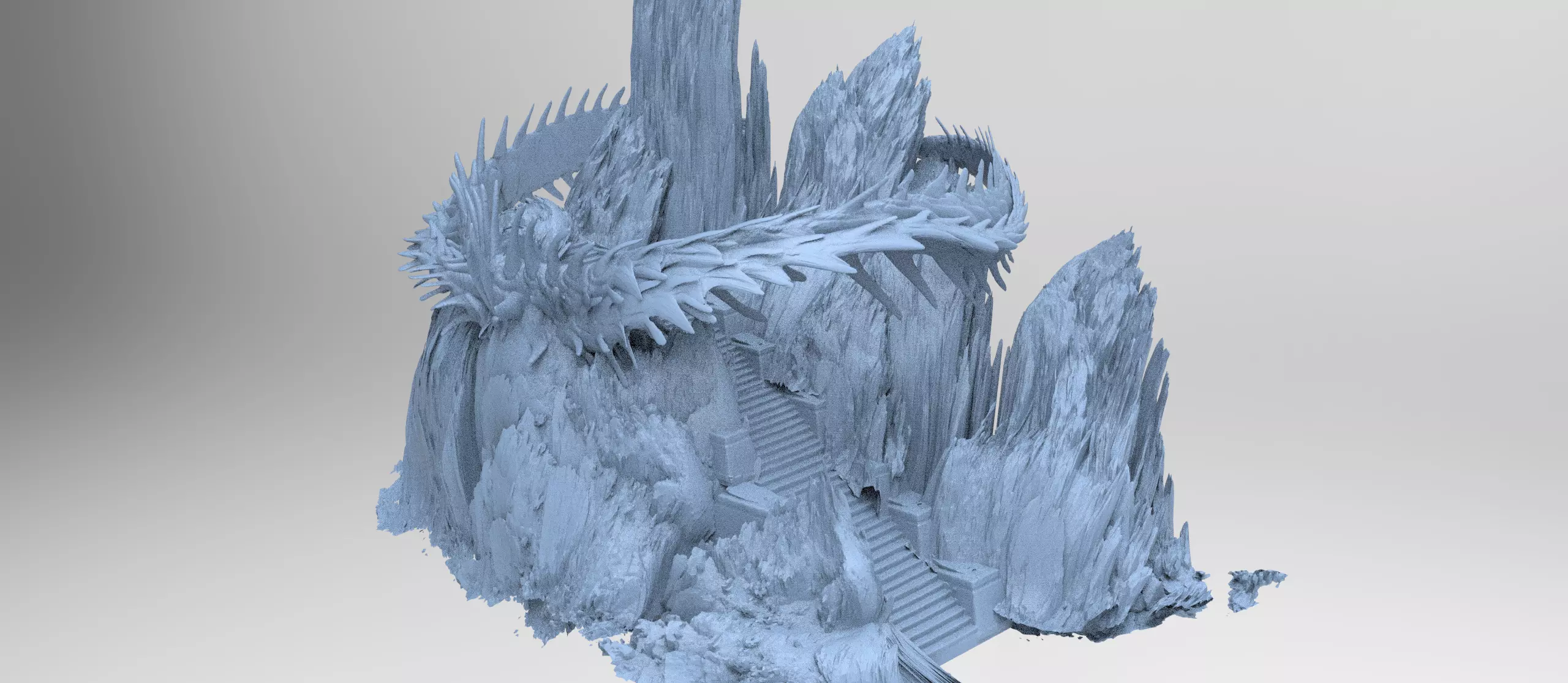 Japanese Genma mountains 4  3D model_0