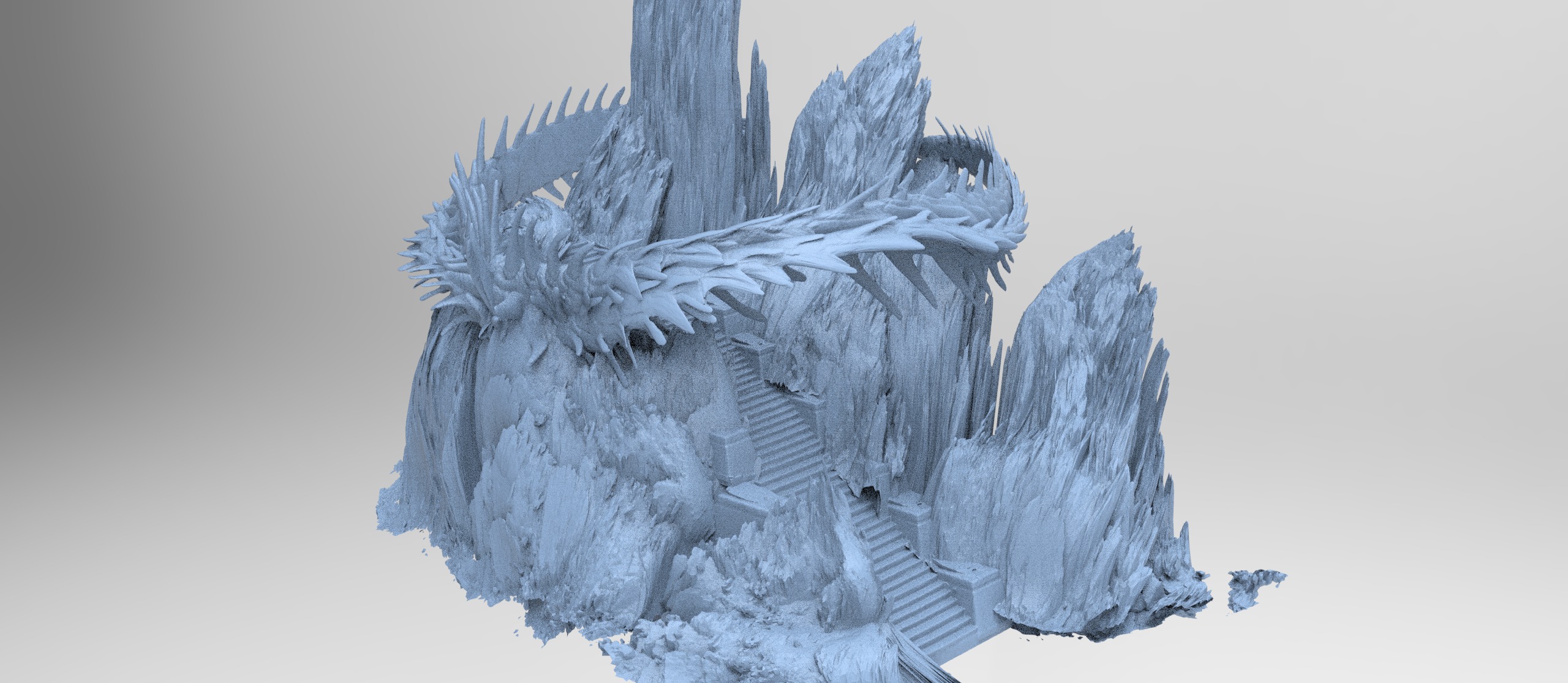 Japanese Genma mountains 4  3D model_1