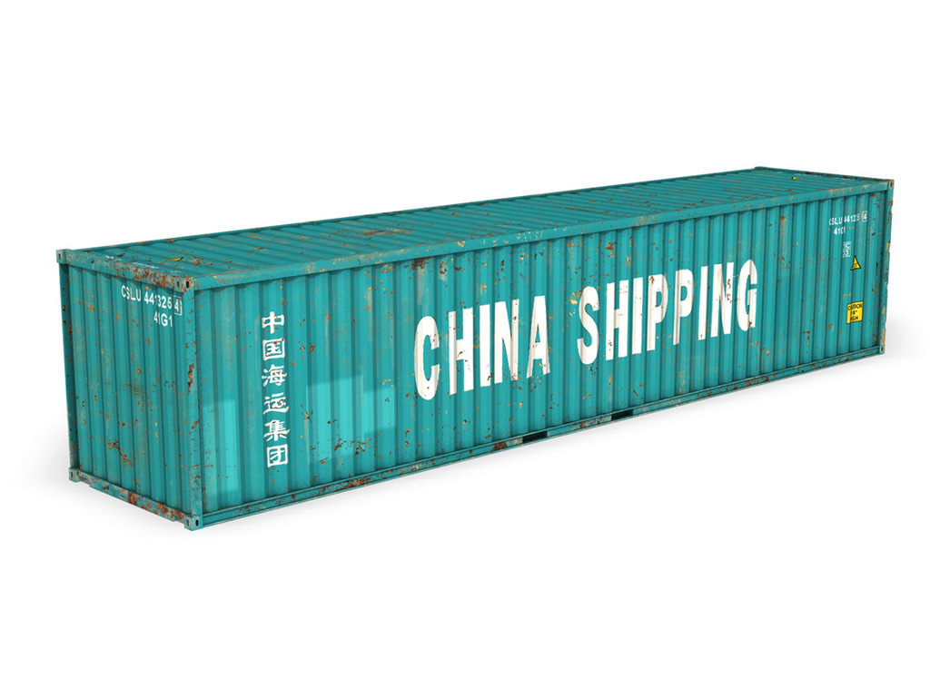 40ft Shipping Container - China Shipping 3D model_5