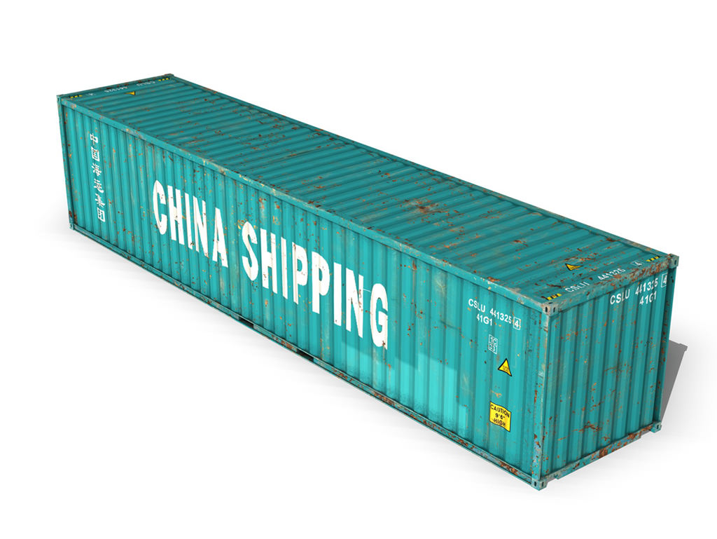40ft Shipping Container - China Shipping 3D model_4