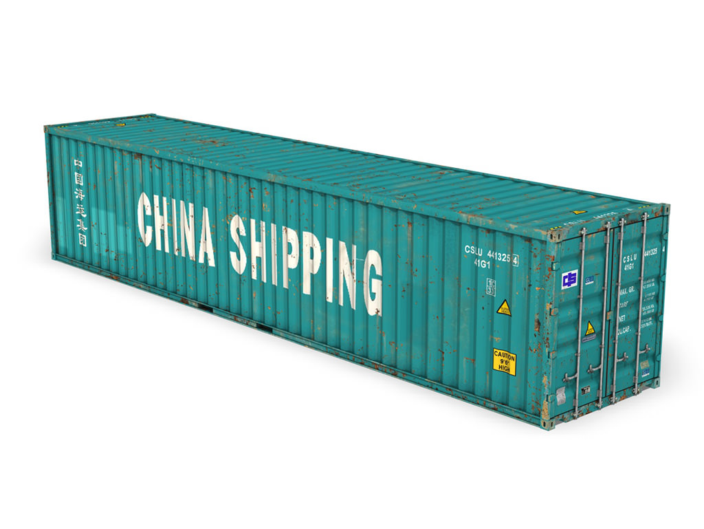 40ft Shipping Container - China Shipping 3D model_1