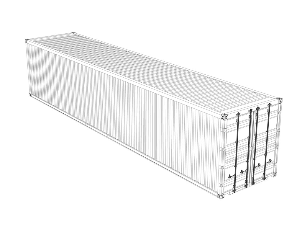40ft Shipping Container - China Shipping 3D model_10