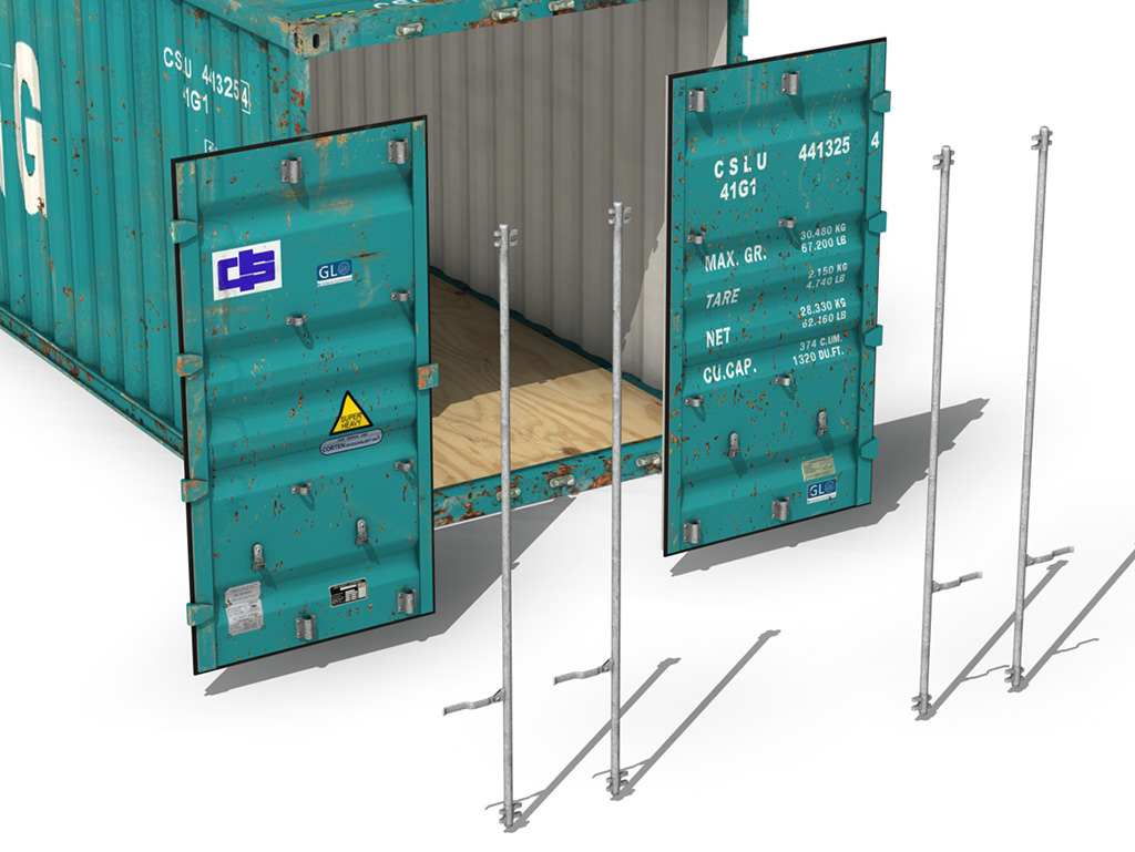 40ft Shipping Container - China Shipping 3D model_8