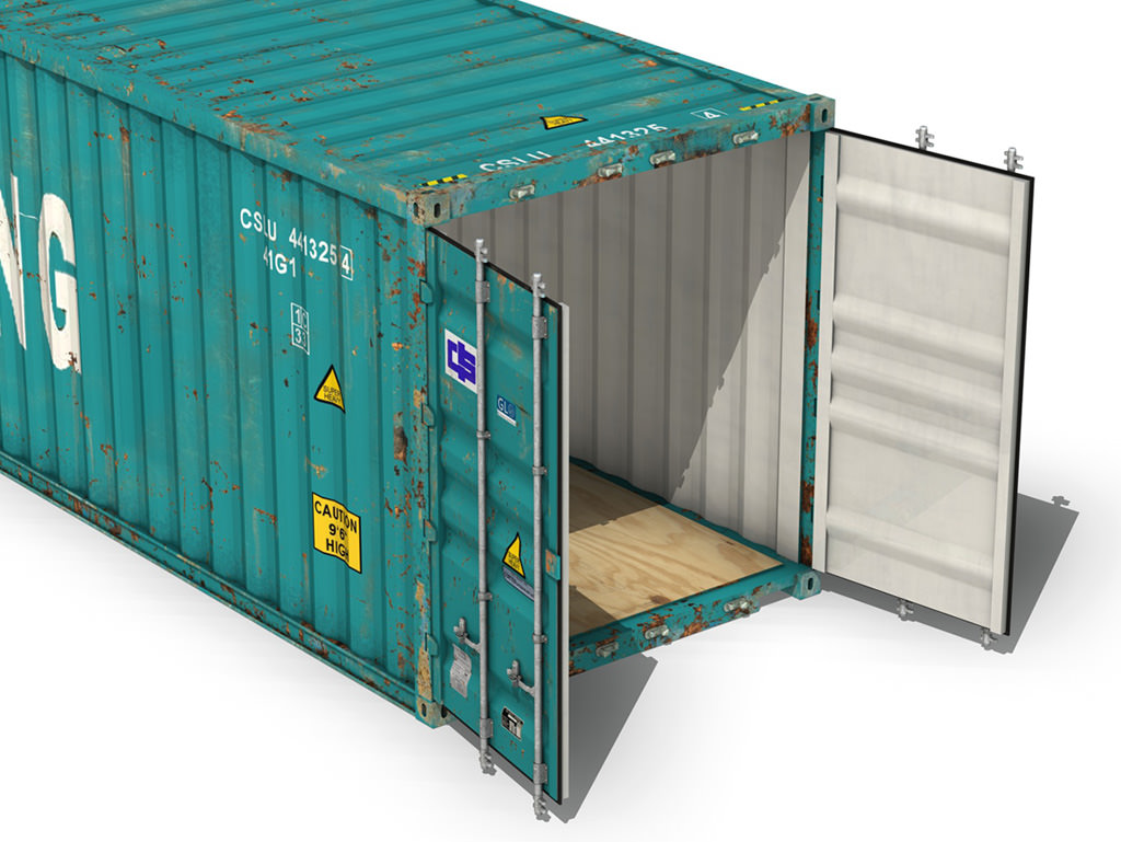40ft Shipping Container - China Shipping 3D model_7