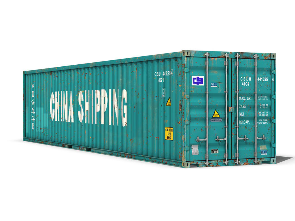 40ft Shipping Container - China Shipping 3D model_2