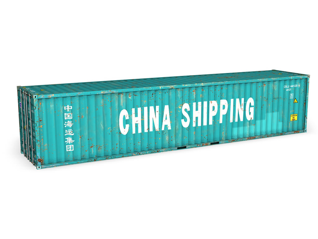 40ft Shipping Container - China Shipping 3D model_3