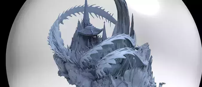 Japanese Genma temple mountains 