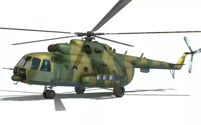Helicopter MI8 USSR Mil MI Attack Russian Weapon Fly Gun Machine
