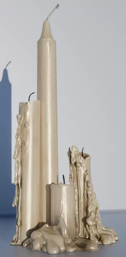 4K High Polly Melted Candles Pack 3D model_0