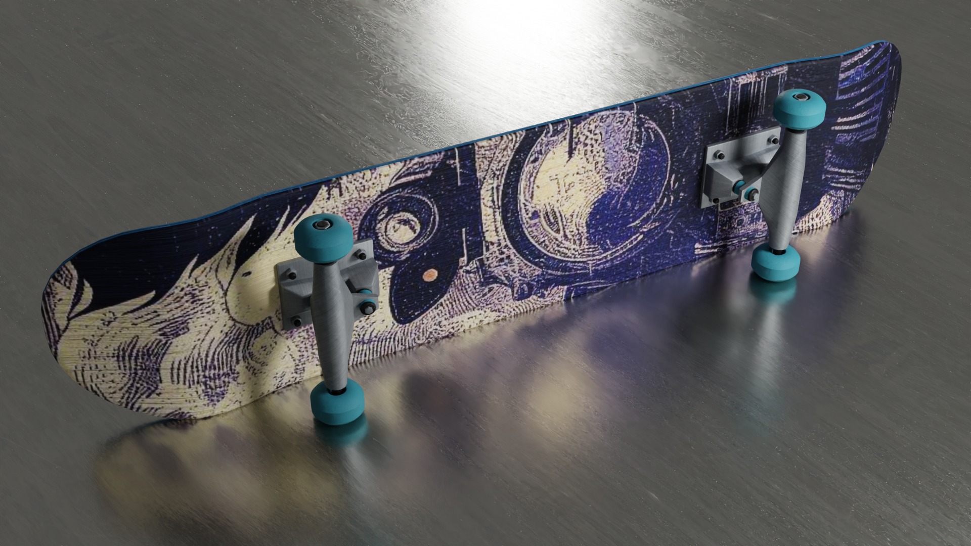 Realistic skateboards AssetPack Low-poly 3D model_1