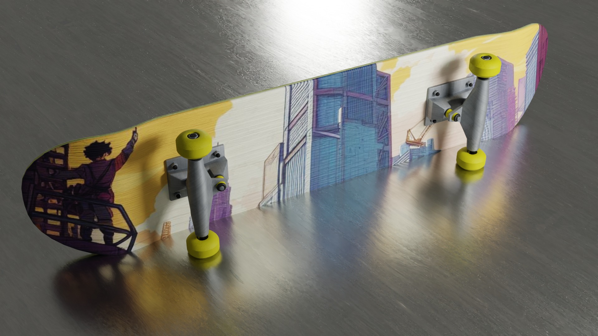 Realistic skateboards AssetPack Low-poly 3D model_5