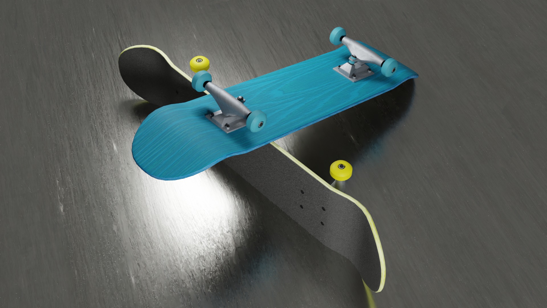 Realistic skateboards AssetPack Low-poly 3D model_14