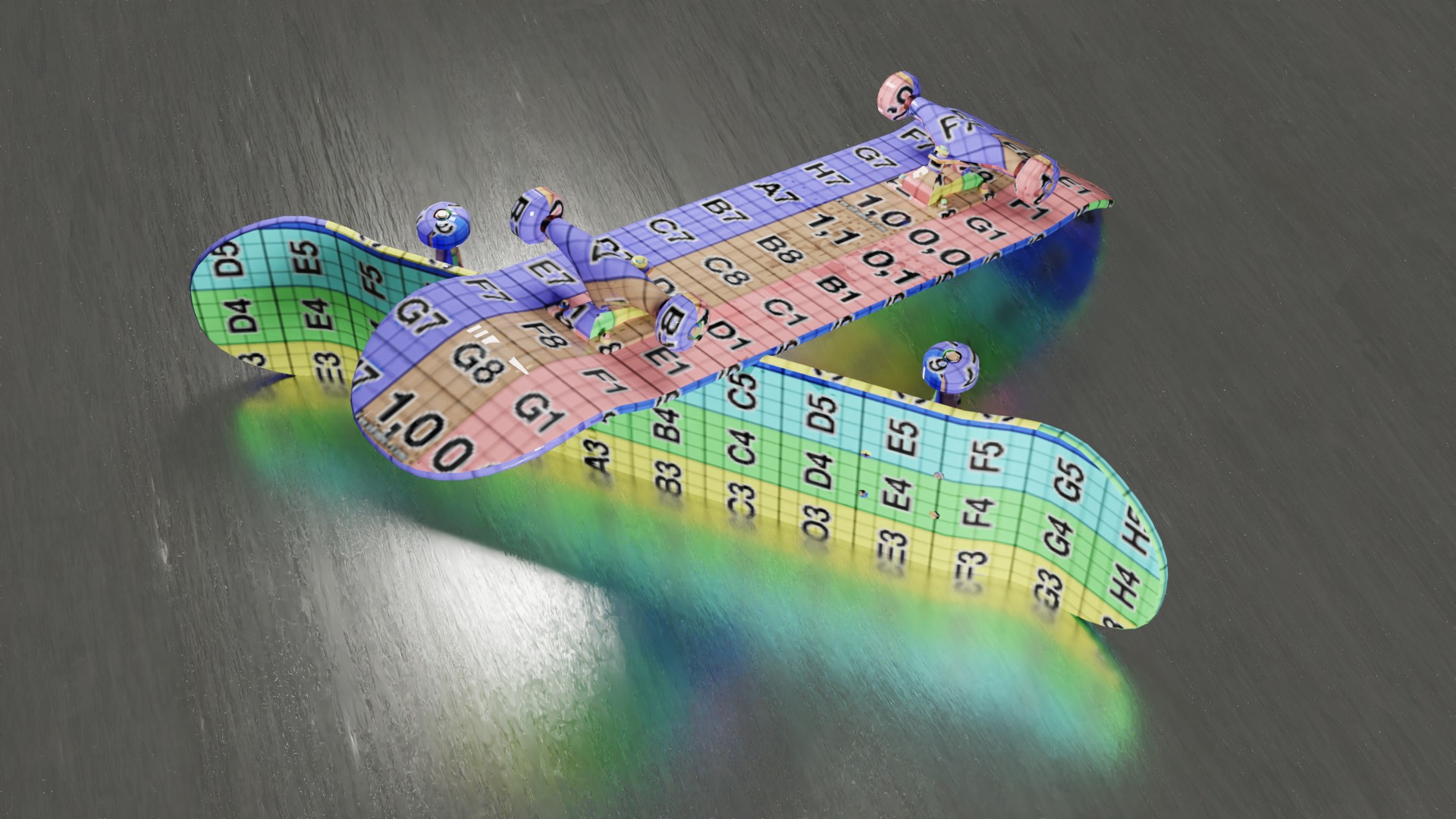 Realistic skateboards AssetPack Low-poly 3D model_20