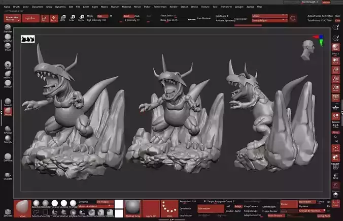 CHARACTER ANIMATION IN BLENDER-GREYMON Low-poly 3D model