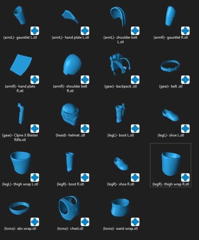 Undefined Clone X Blaster Rifle One12 Scale Armor 3D files  3D print model_1