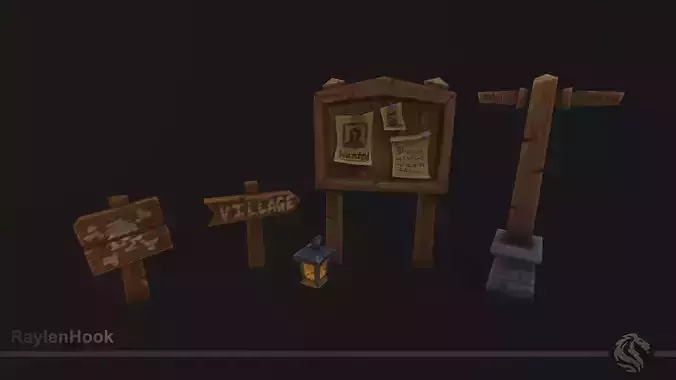 Hand Painted Road Side Props