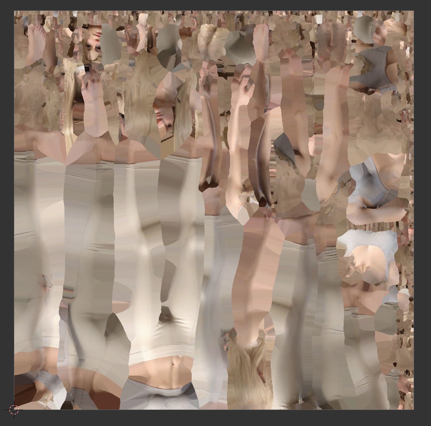 Blond Woman Female Character Low-poly 3D model_3