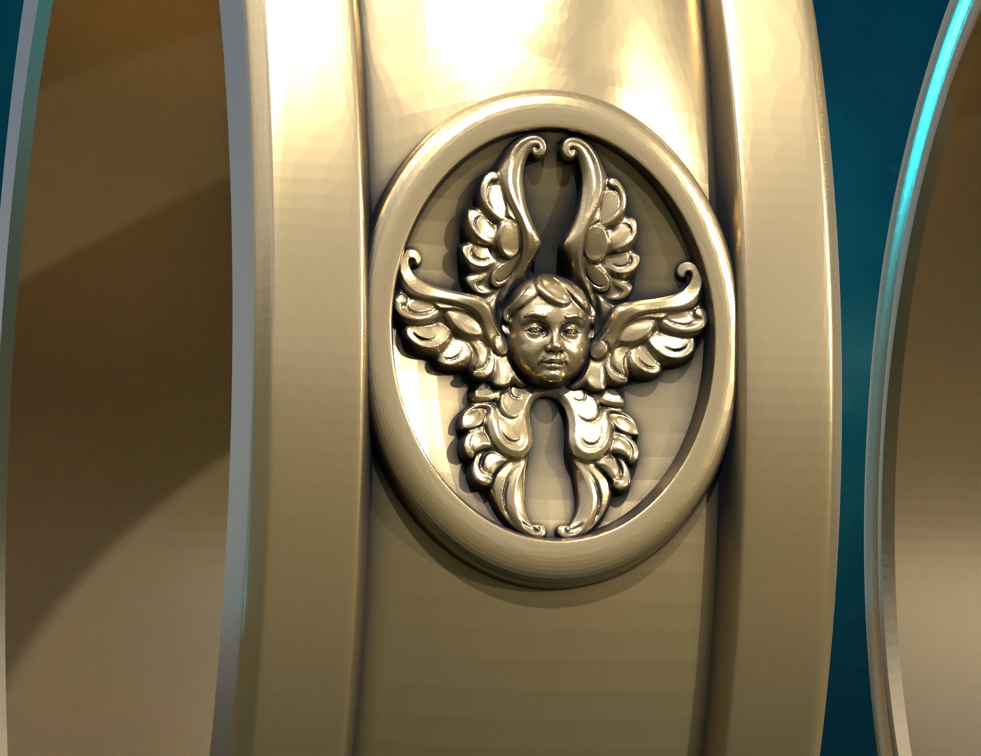 Wedding Rings 3D print model_5