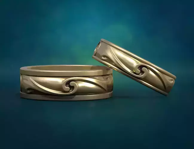 Wedding Rings 3D print model