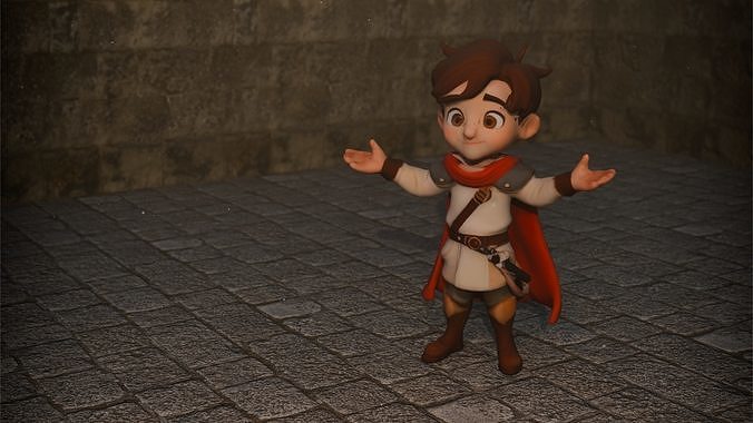 Boy Hero 3D model